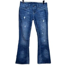 Y2K William Rast Distressed Flare Jeans Size 28